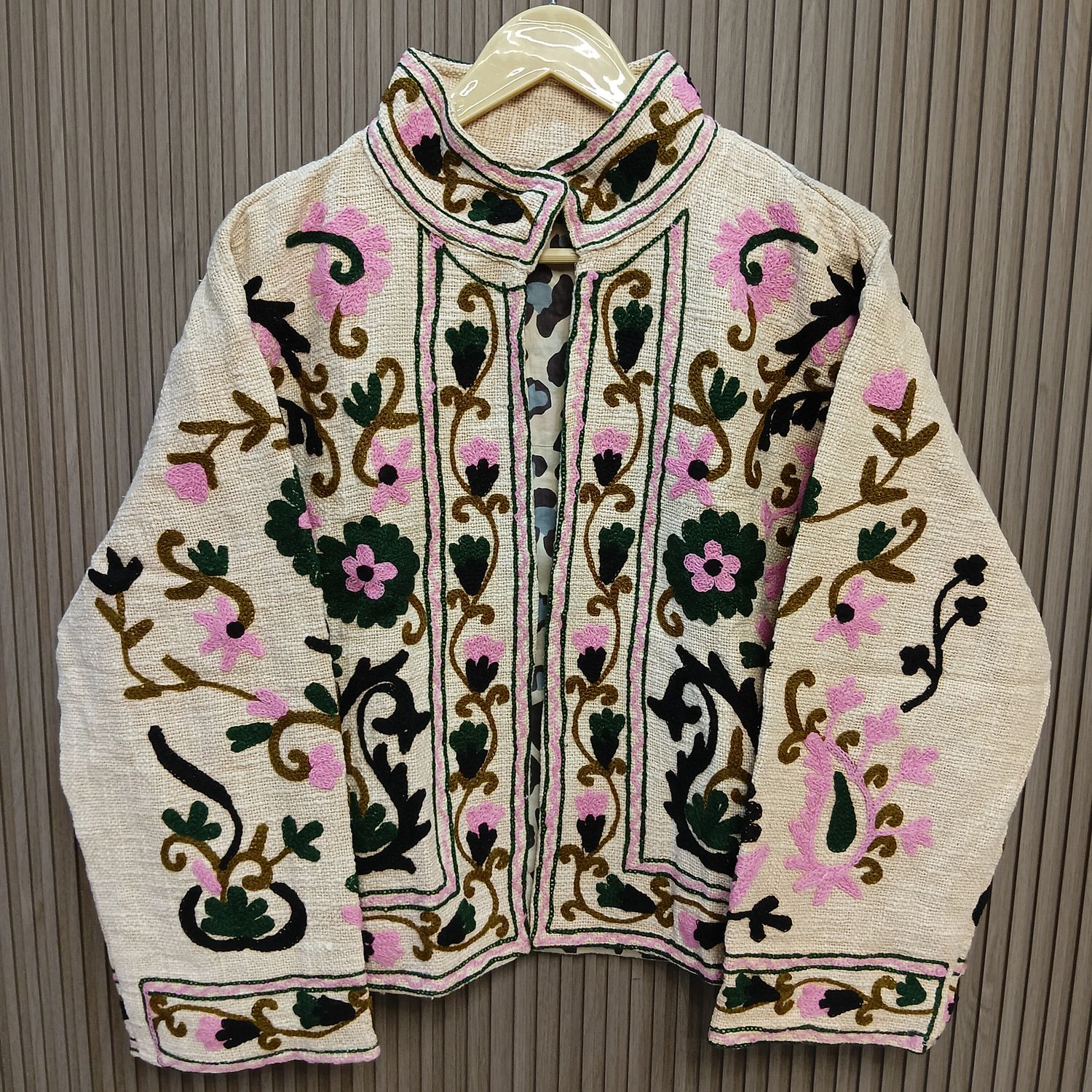 2XL-3XL Jacket Cotton Embroidered Length 24" inches