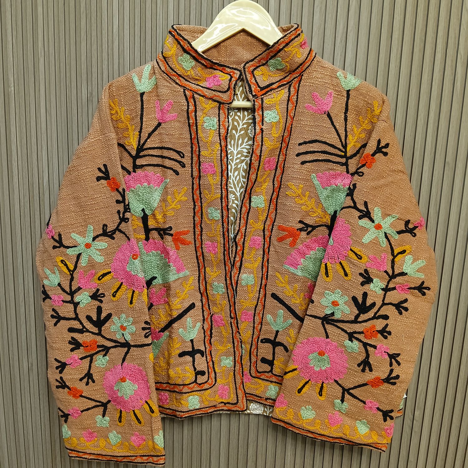 2XL-3XL Jacket Cotton Embroidered Length 24" inches