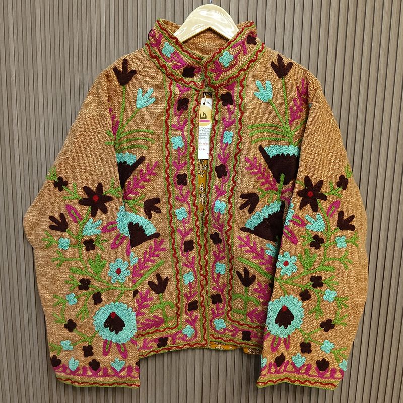 2XL-3XL Jacket Cotton Embroidered Length 24" inches