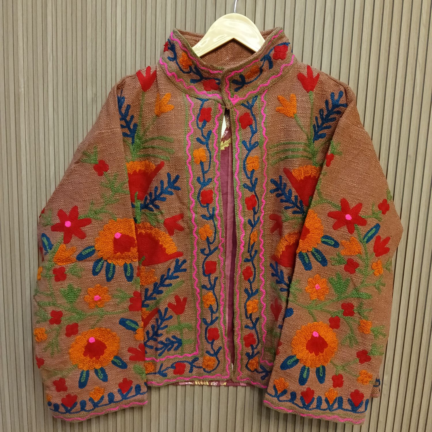 2XL-3XL Jacket Cotton Embroidered Length 24" inches