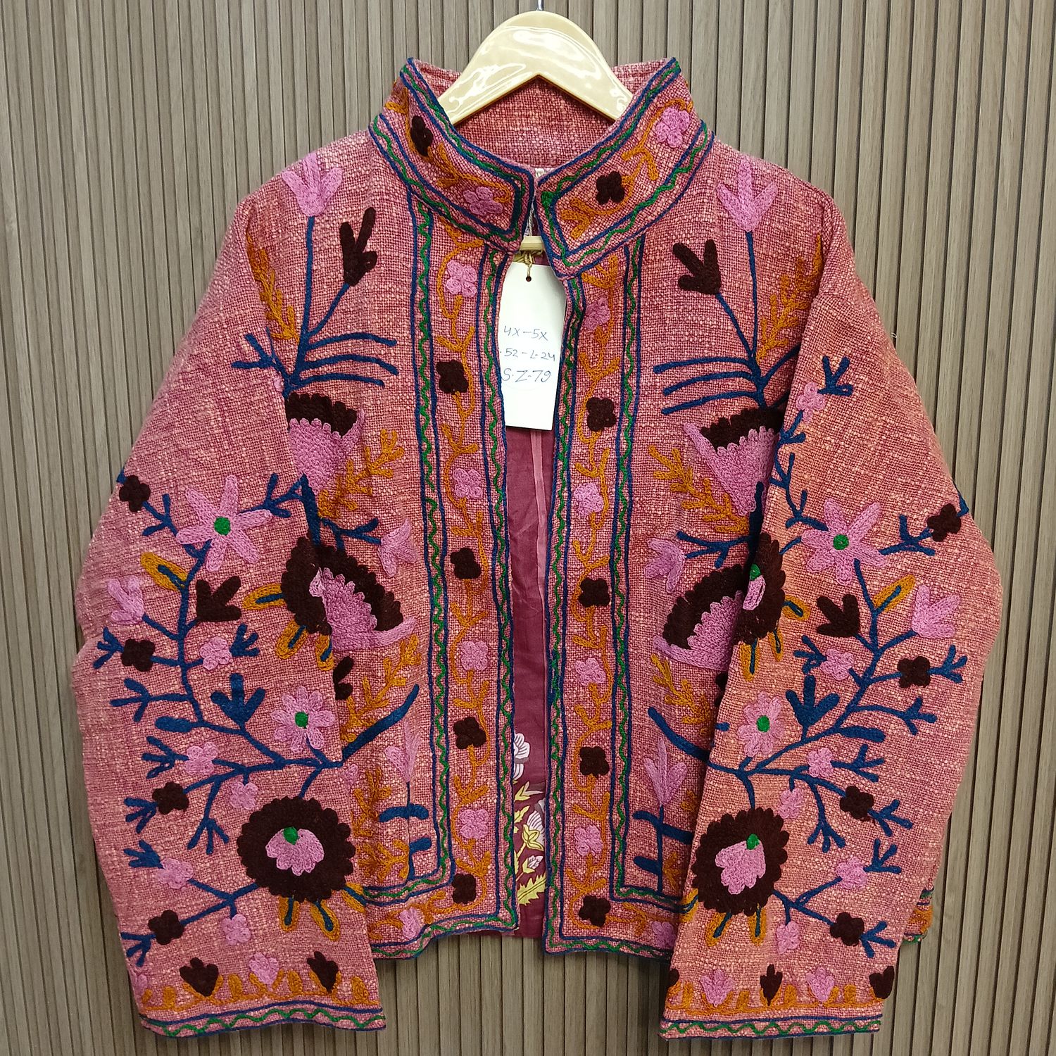 4XL-5XL Jacket Cotton Embroidered Length 24" inches