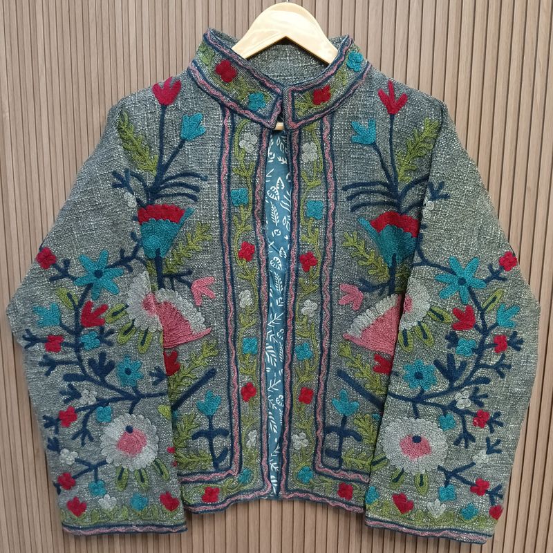 4XL-5XL Jacket Cotton Embroidered Length 24" inches