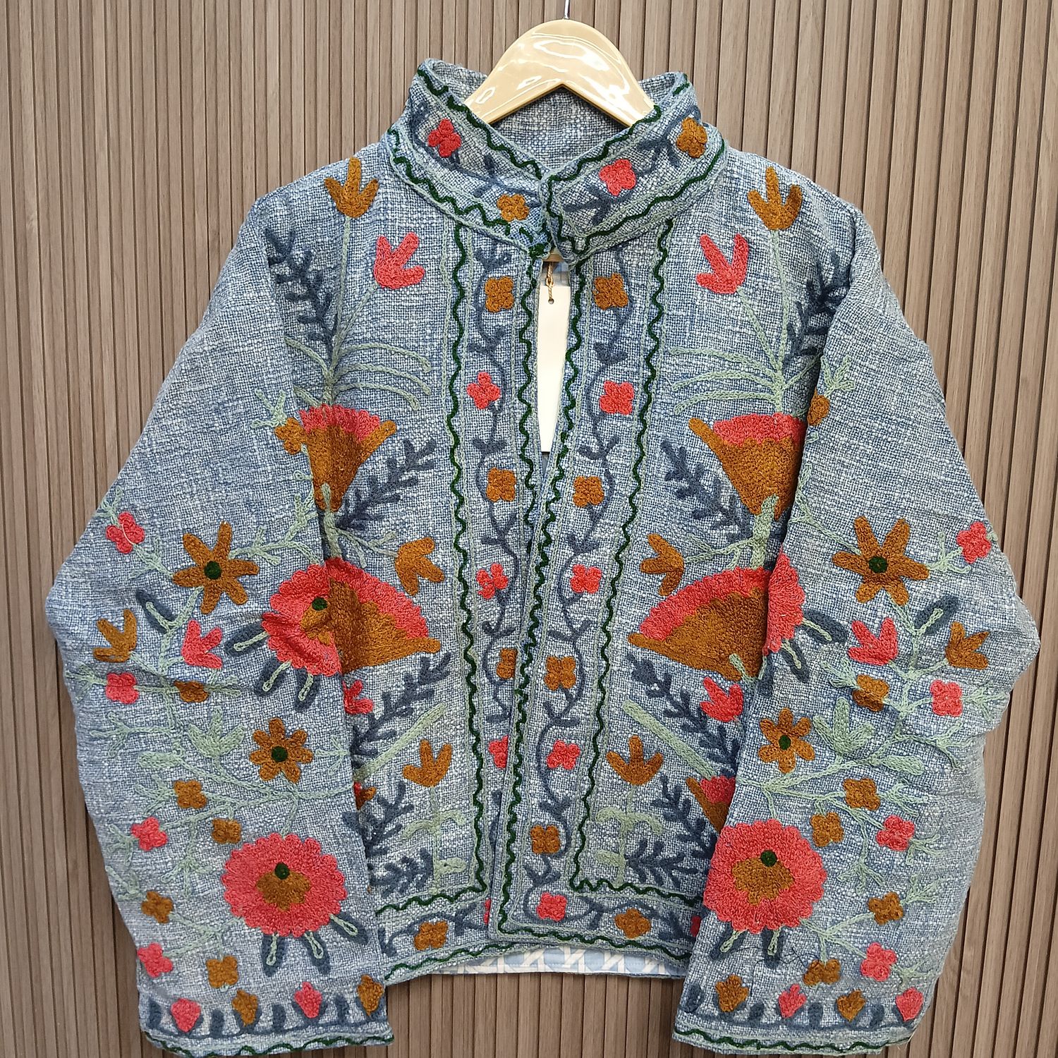 2XL-3XL Jacket Cotton Embroidered Length 24" inches