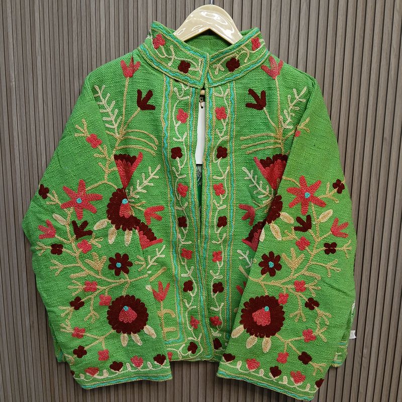 2XL-3XL Jacket Cotton Embroidered Length 24" inches