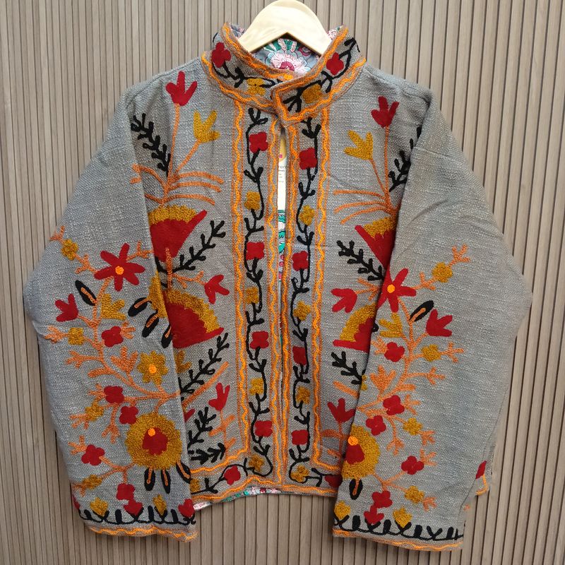 4XL-5XL Jacket Cotton Embroidered Length 24" inches