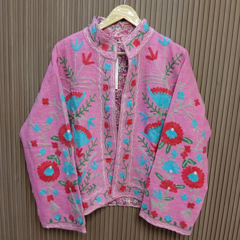 4XL-5XL Jacket Cotton Embroidered Length 24" inches