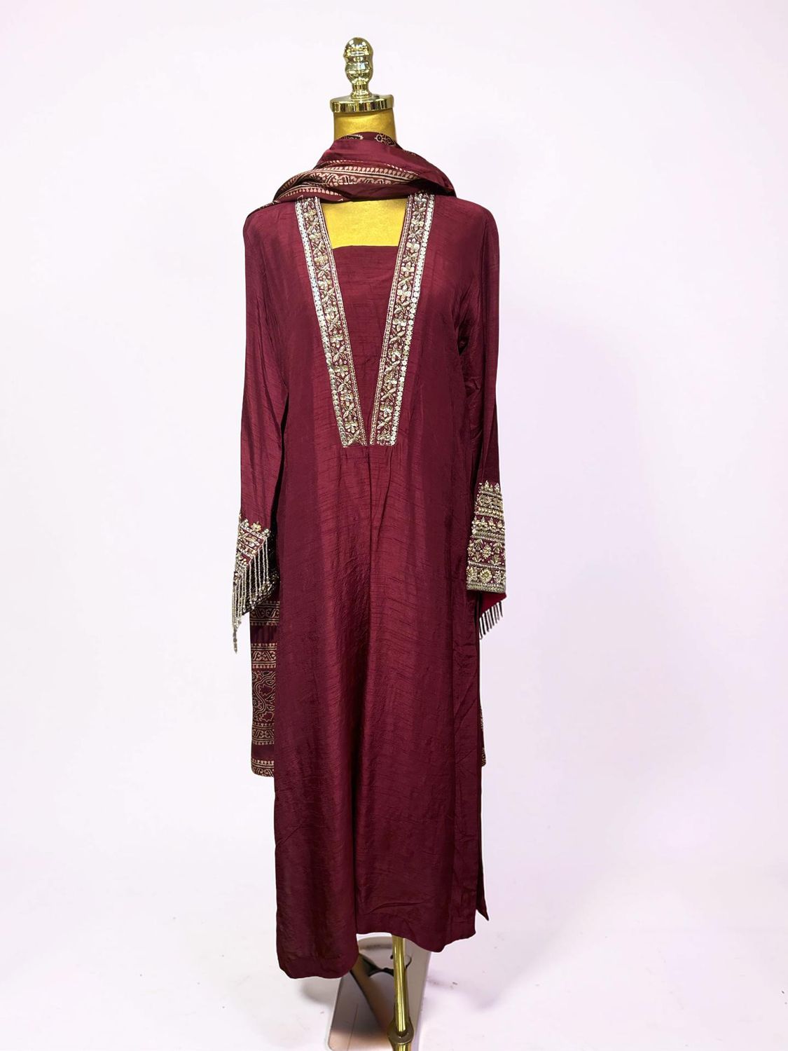 L-XL Silhouette By Hina Silk 3 PCs Set