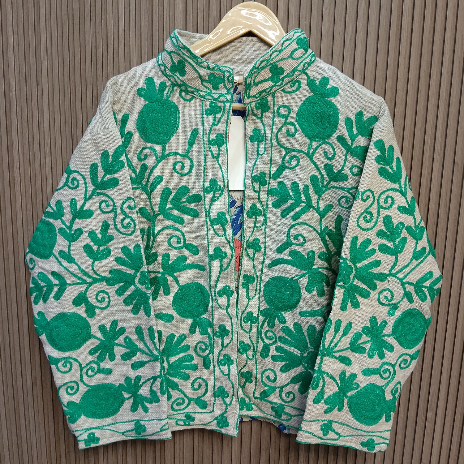 L-XL Jacket Cotton Embroidered Length 24" inches