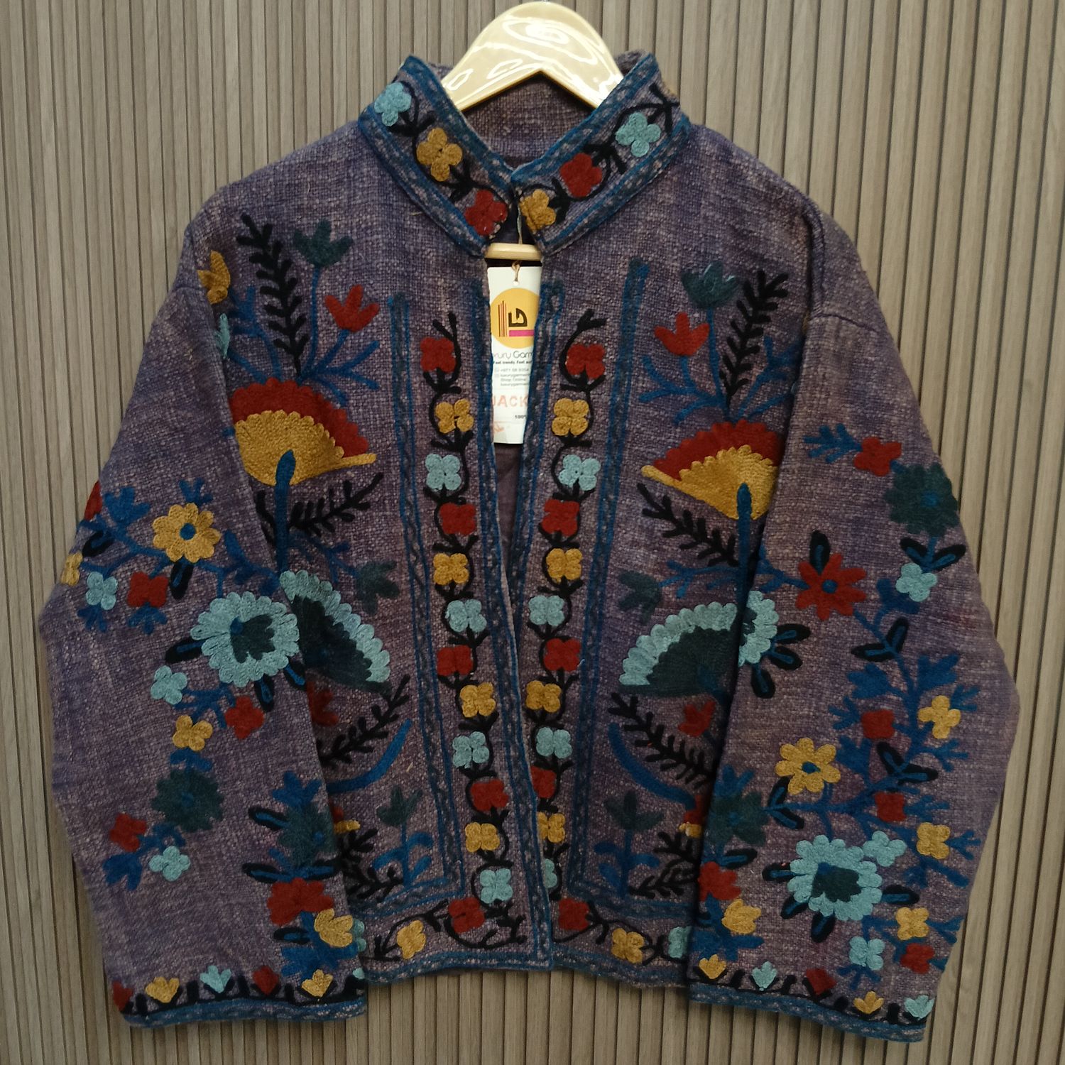 L-XL Jacket Cotton Embroidered Length 24" inches
