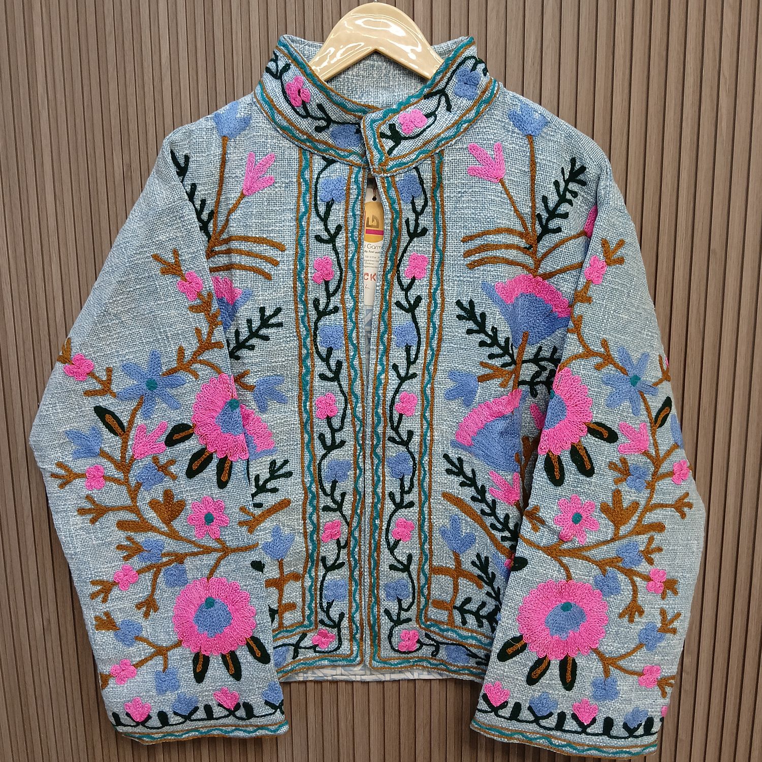 2XL-3XL Jacket Cotton Embroidered Length 24" inches