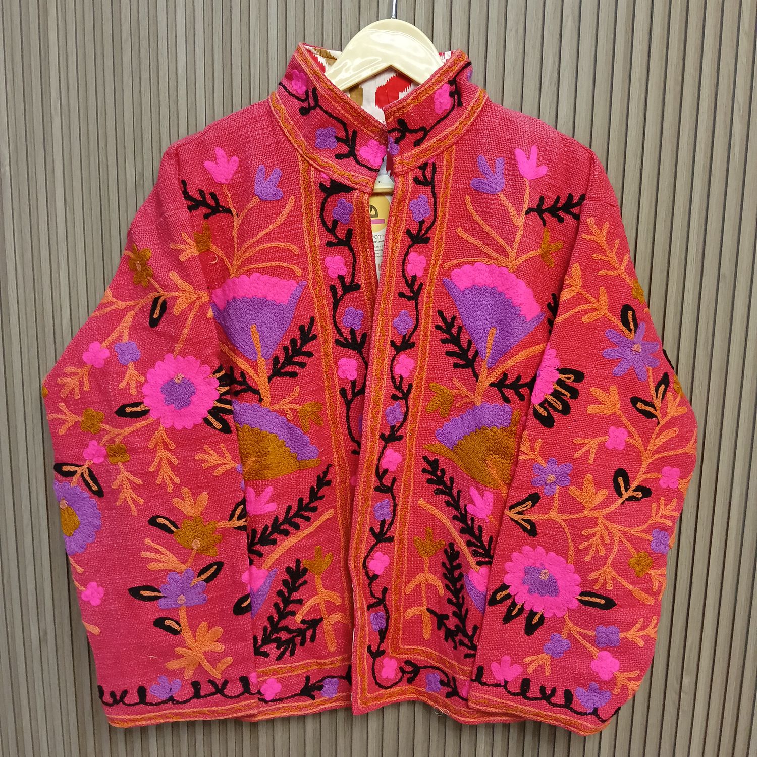 L-XL Jacket Cotton Embroidered Length 24" inches
