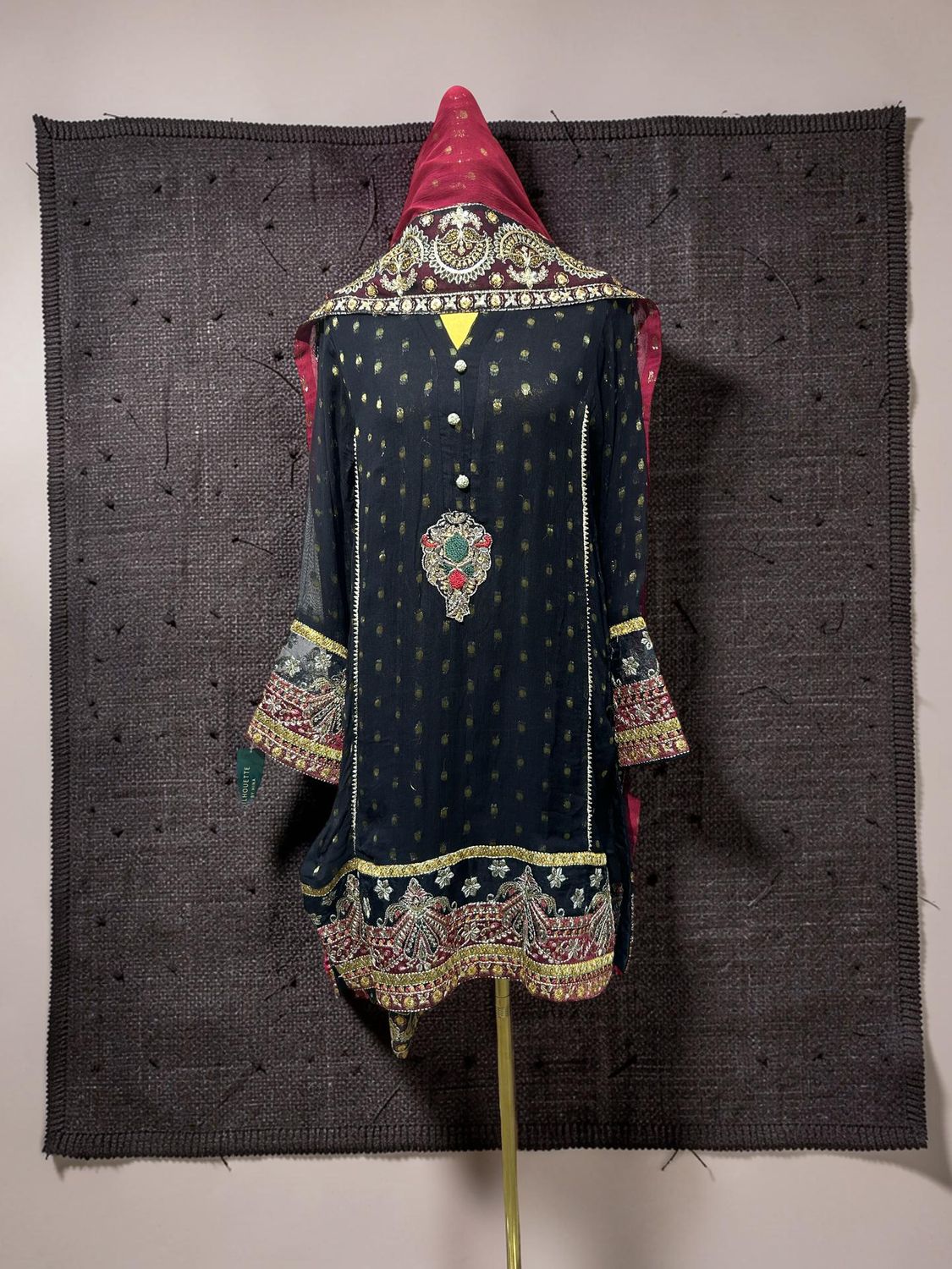 S-M Silhouette By Hina Chiffon 3 PCs Set