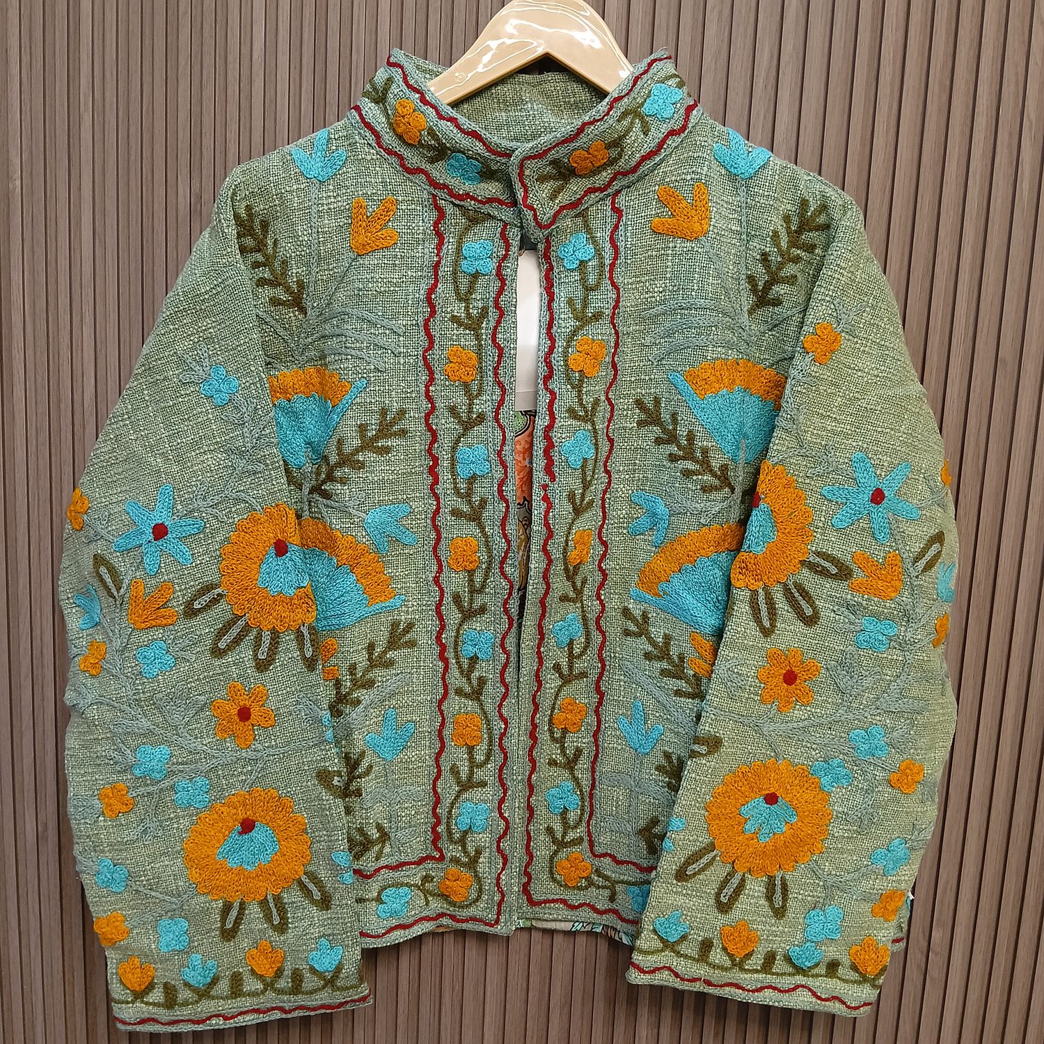2XL-3XL Jacket Cotton Embroidered Length 24" inches