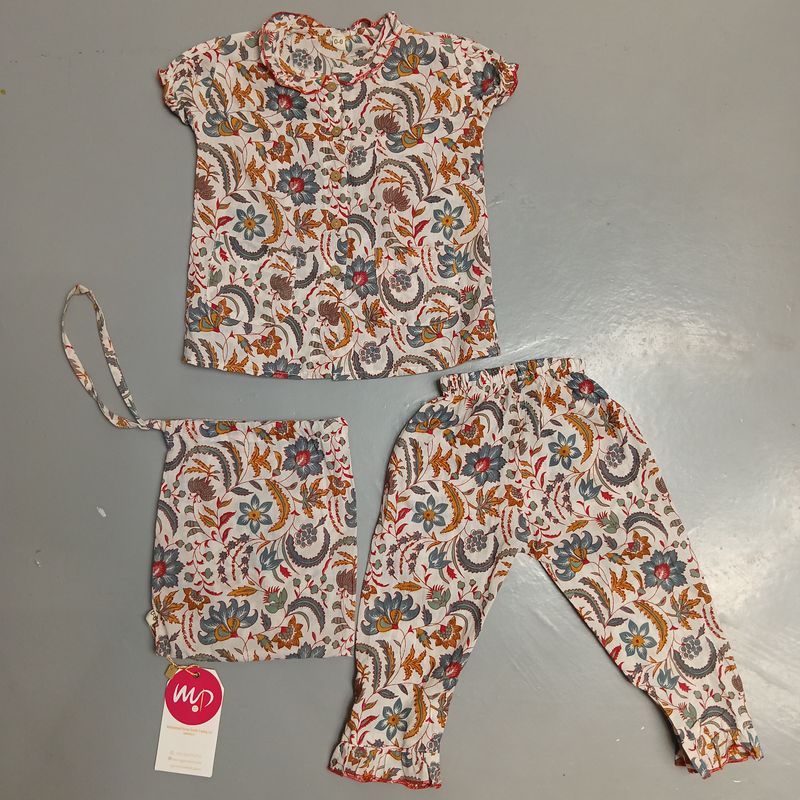 0-6 Month Pajama Cotton Short Sleeves Full Pajama Set