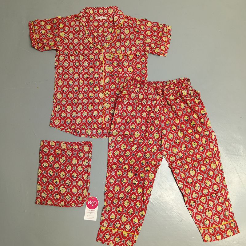 XS-S Cotton Short Sleeves Pajamas Set