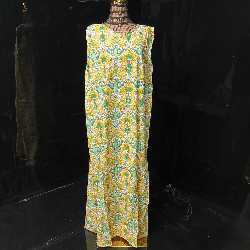 S-M 2 Piece Set Co_Ord_Set Rasha Pure Cotton Dress Jalabiya