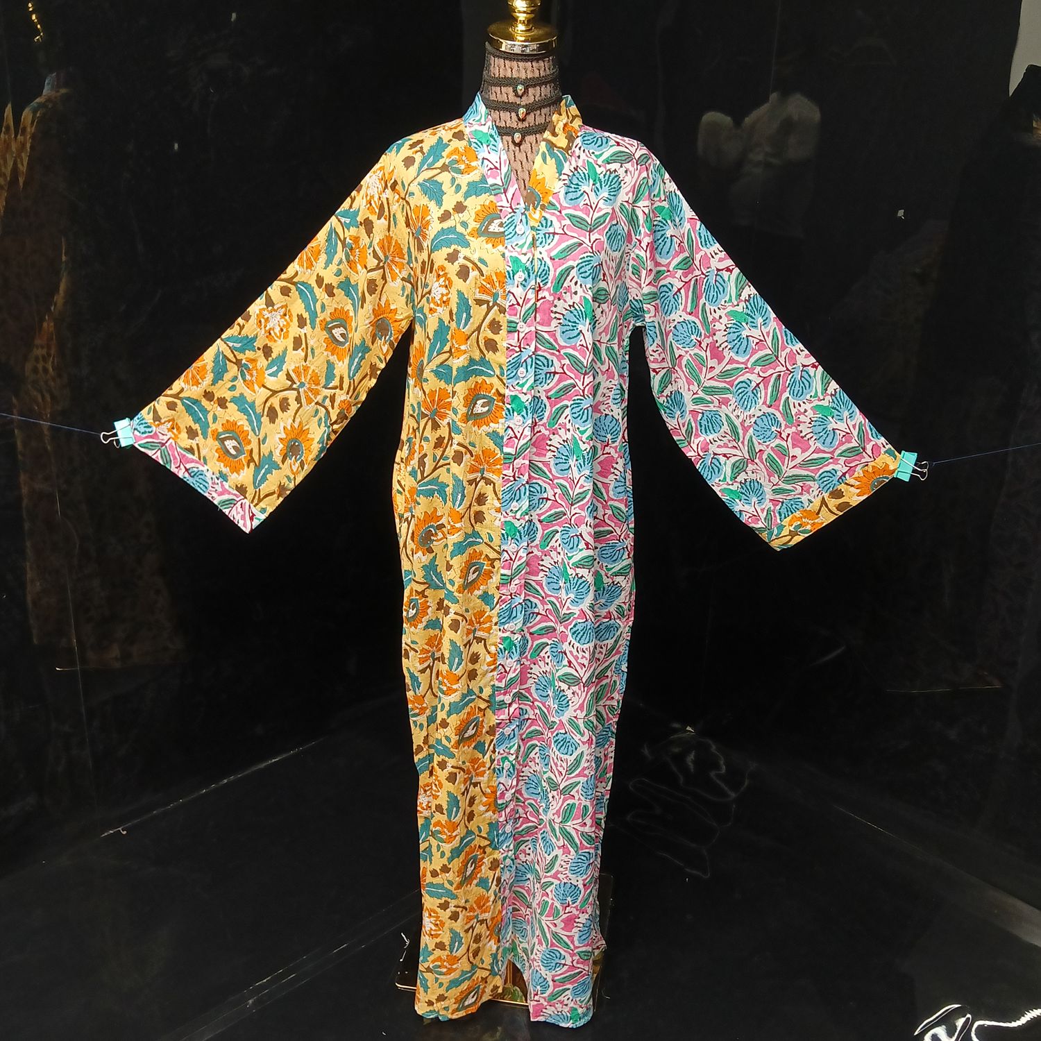 10-11 Year Ayana Printed Cotton Girls Dress 46'' Long Jalabiya