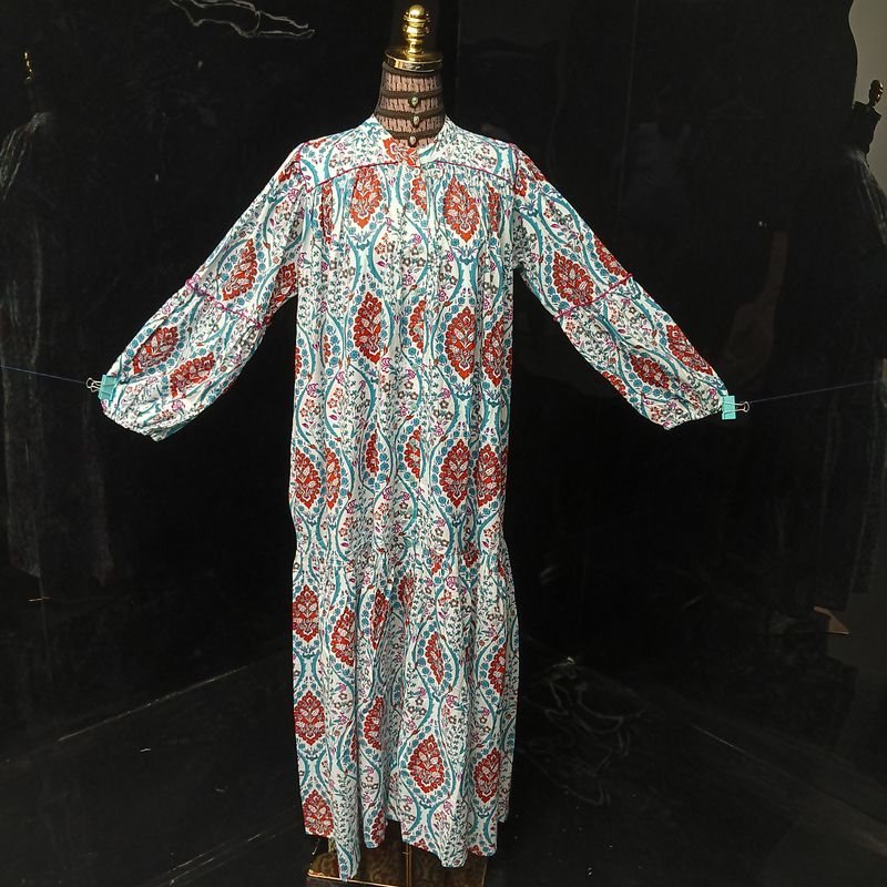 XS/S  Yazrin Printed Cotton Dress 54" Long Jalabiya