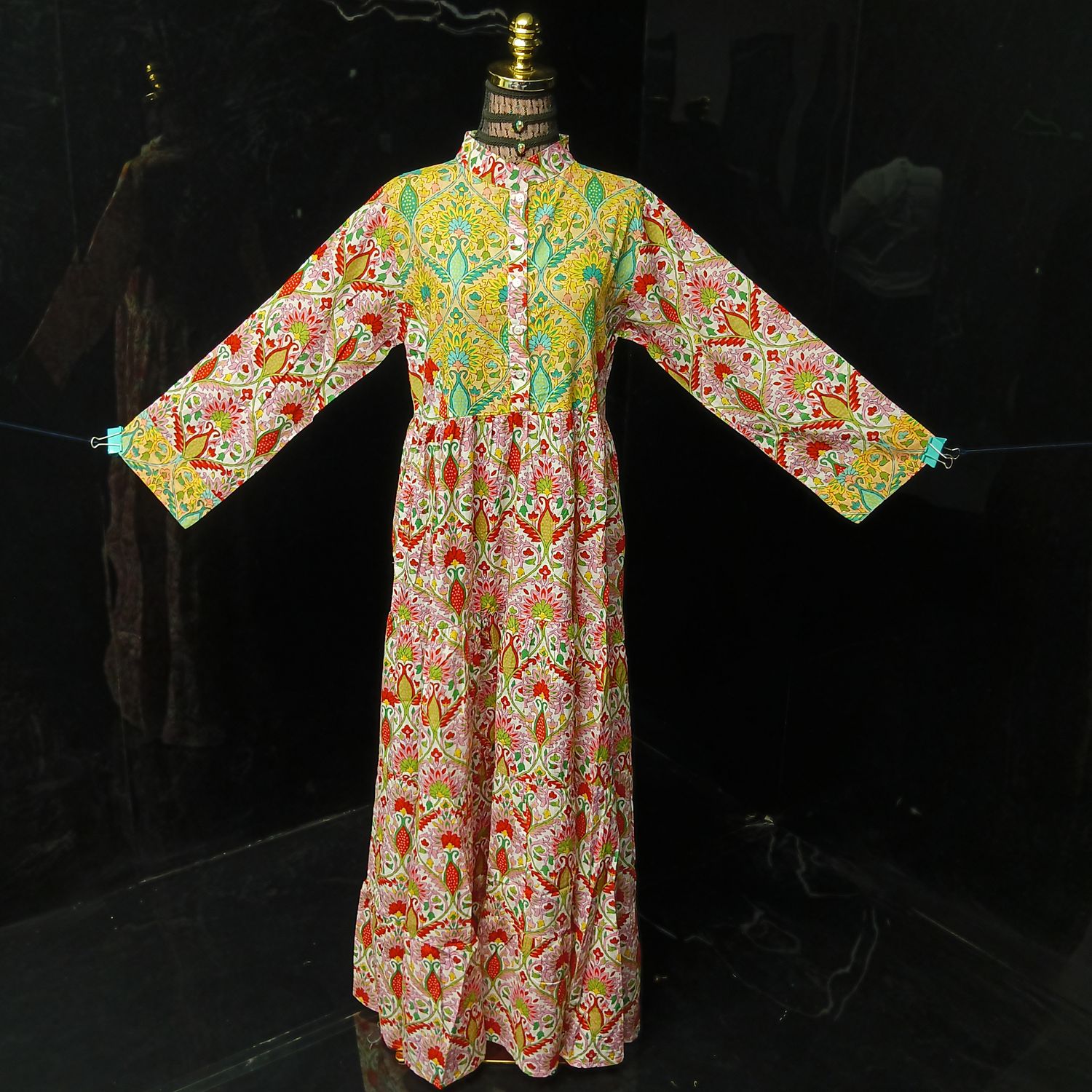 S/M Safia Cotton Dress 57" Long Jalabiya