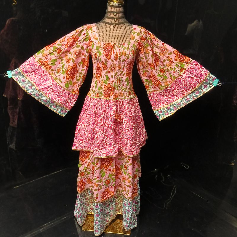 L/XL Rahima Printed Cotton Dress 57" Long Jalabiya