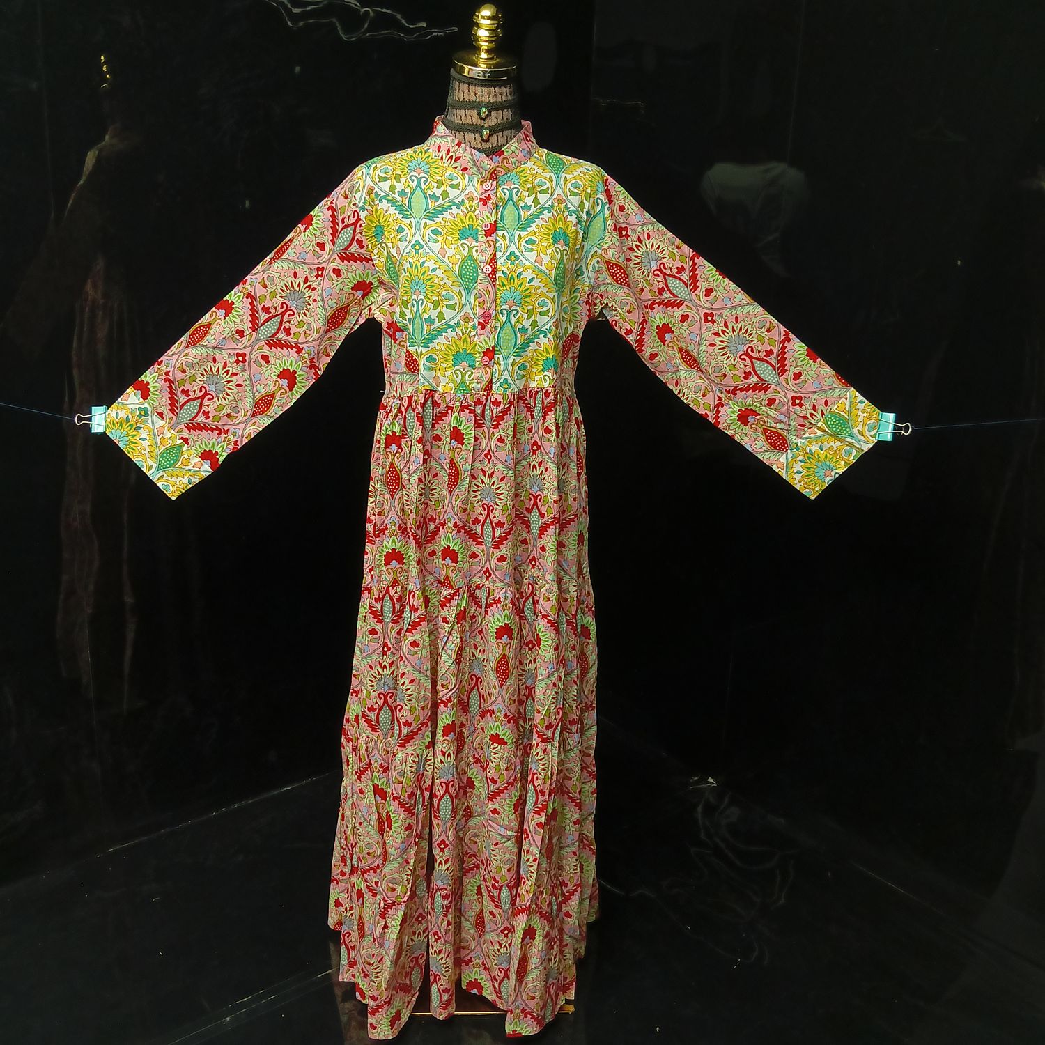 S/M Safia Cotton Dress 57" Long Jalabiya