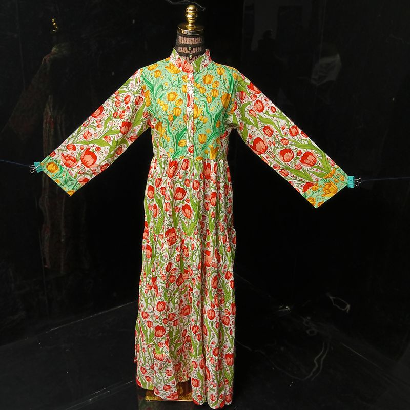 S/M Safia Cotton Dress 57" Long Jalabiya