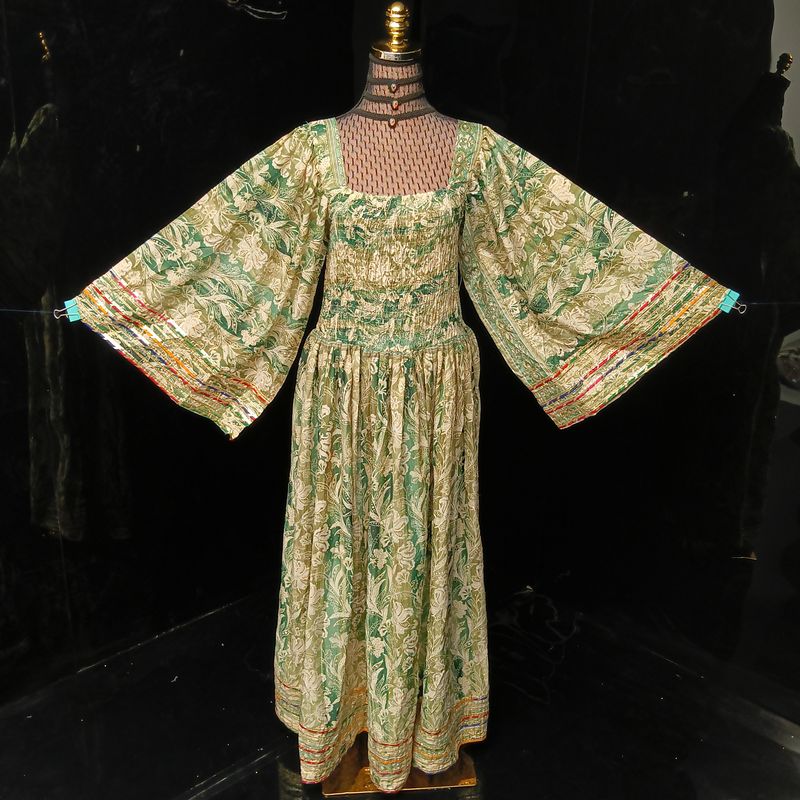 S-M Elzina Silk Crystal Dress 57" Long Jalabiya