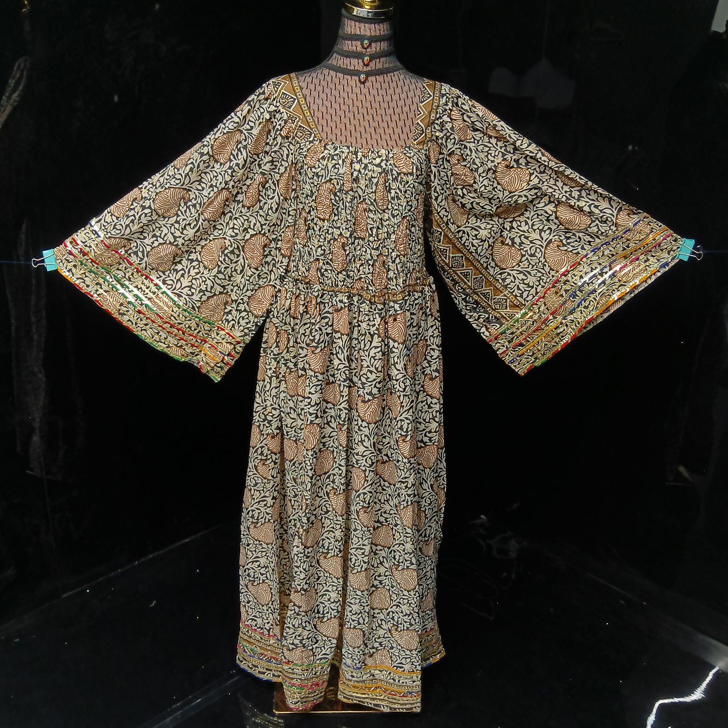 2XL-3XL Elzina Silk Crystal Dress 57" Long Jalabiya