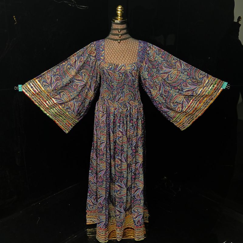 2XL-3XL Elzina Silk Crystal Dress 57" Long Jalabiya