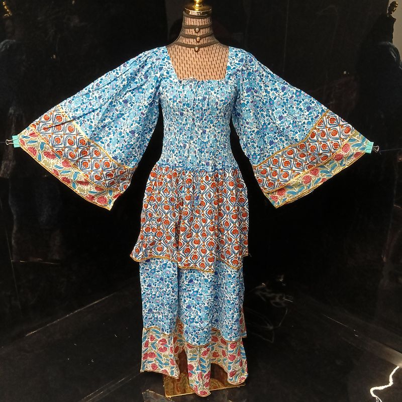 S/M Rahima Printed Cotton Dress 57" Long Jalabiya