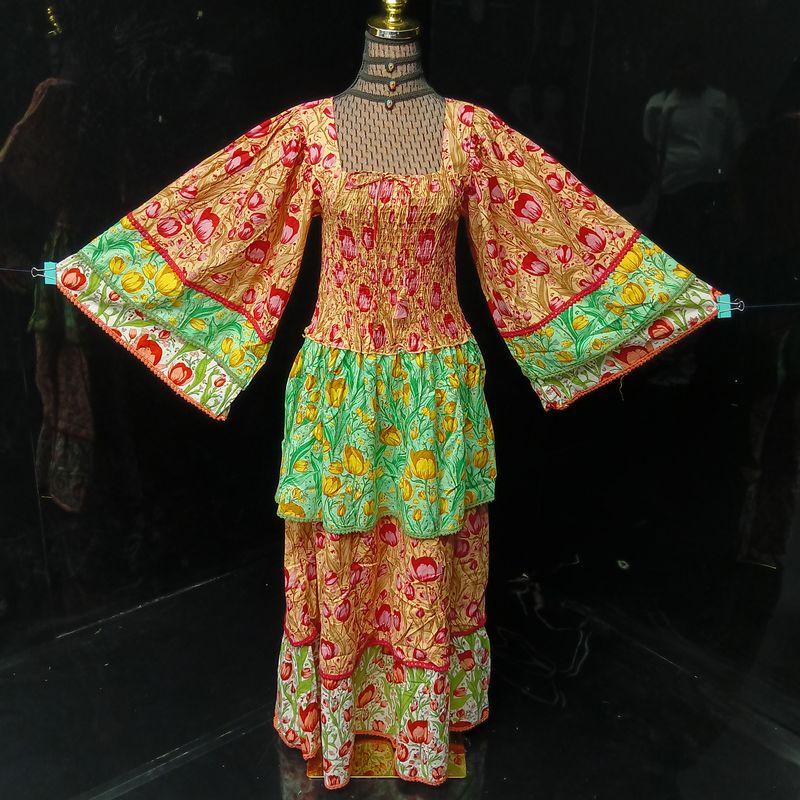 2XL/3XL Rahima Printed Cotton Dress 57" Long Jalabiya