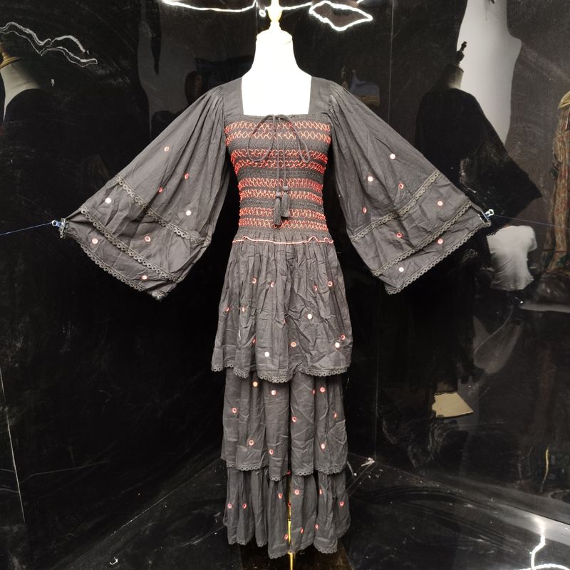 S/M Rahima Printed  Dress 57" Long Jalabiya