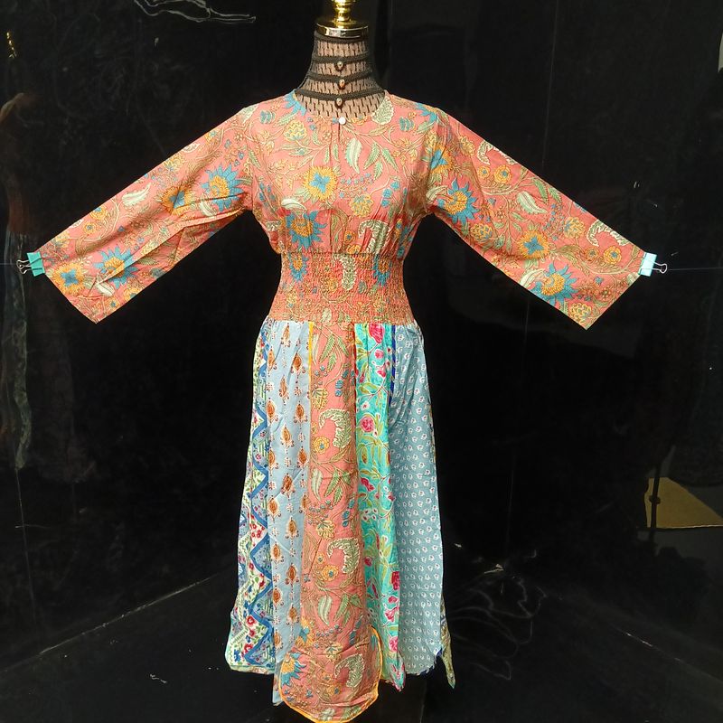 12-13  Zayna Printed Cotton Dress 50" Long Jalabiya