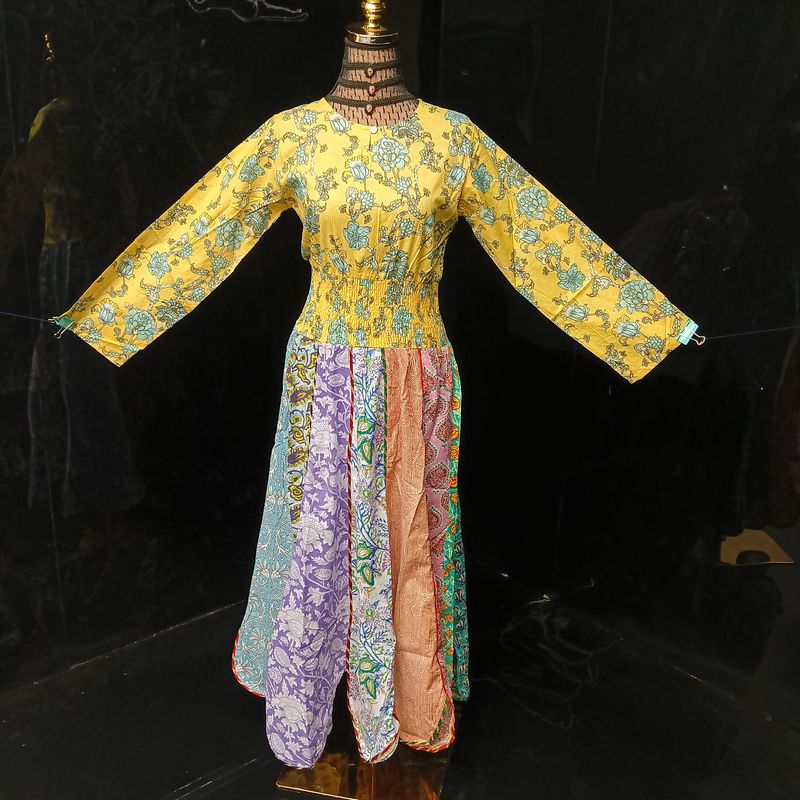 XS/S Zayna Printed Cotton Dress 54" Long Jalabiya