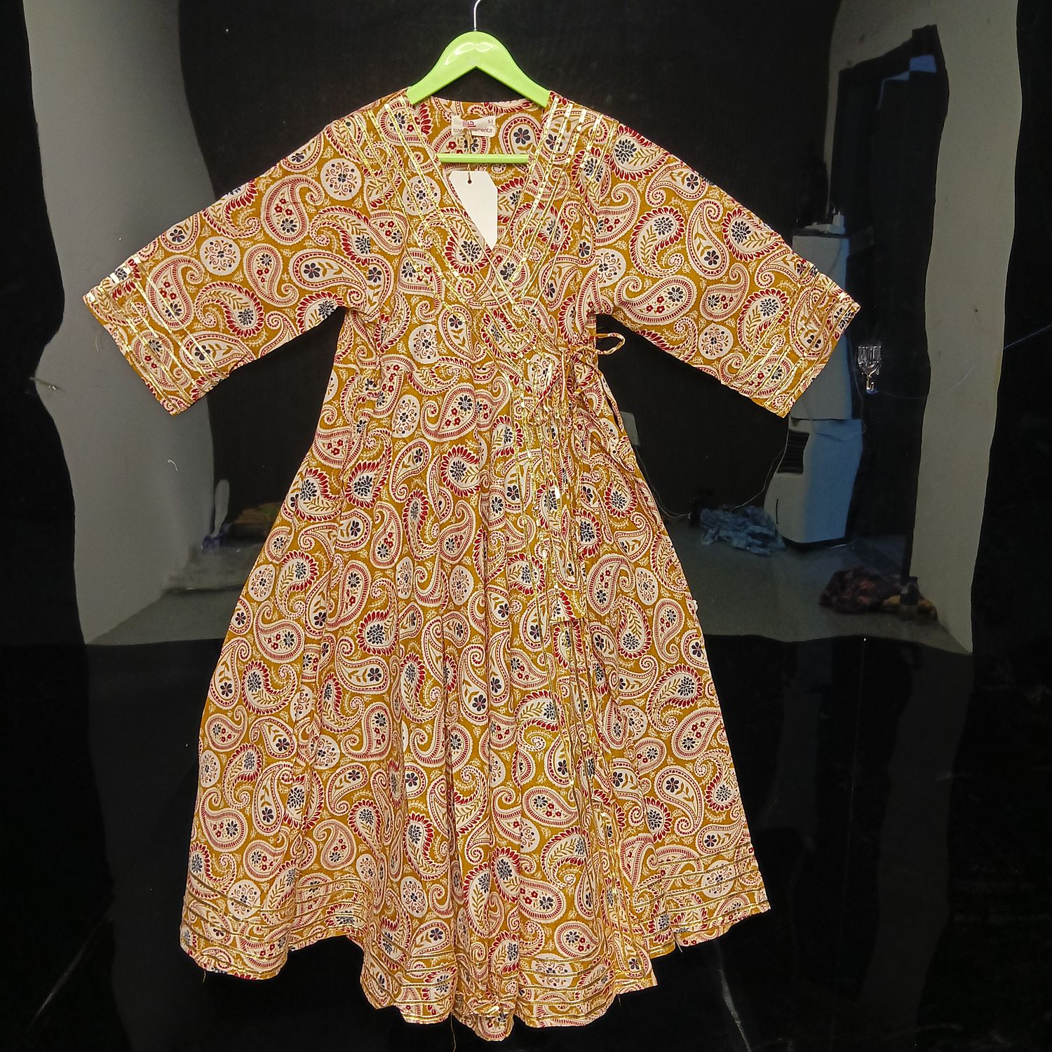 6-7 Year Priam Printed Cotton Girls Dress 34" Long Jalabiya