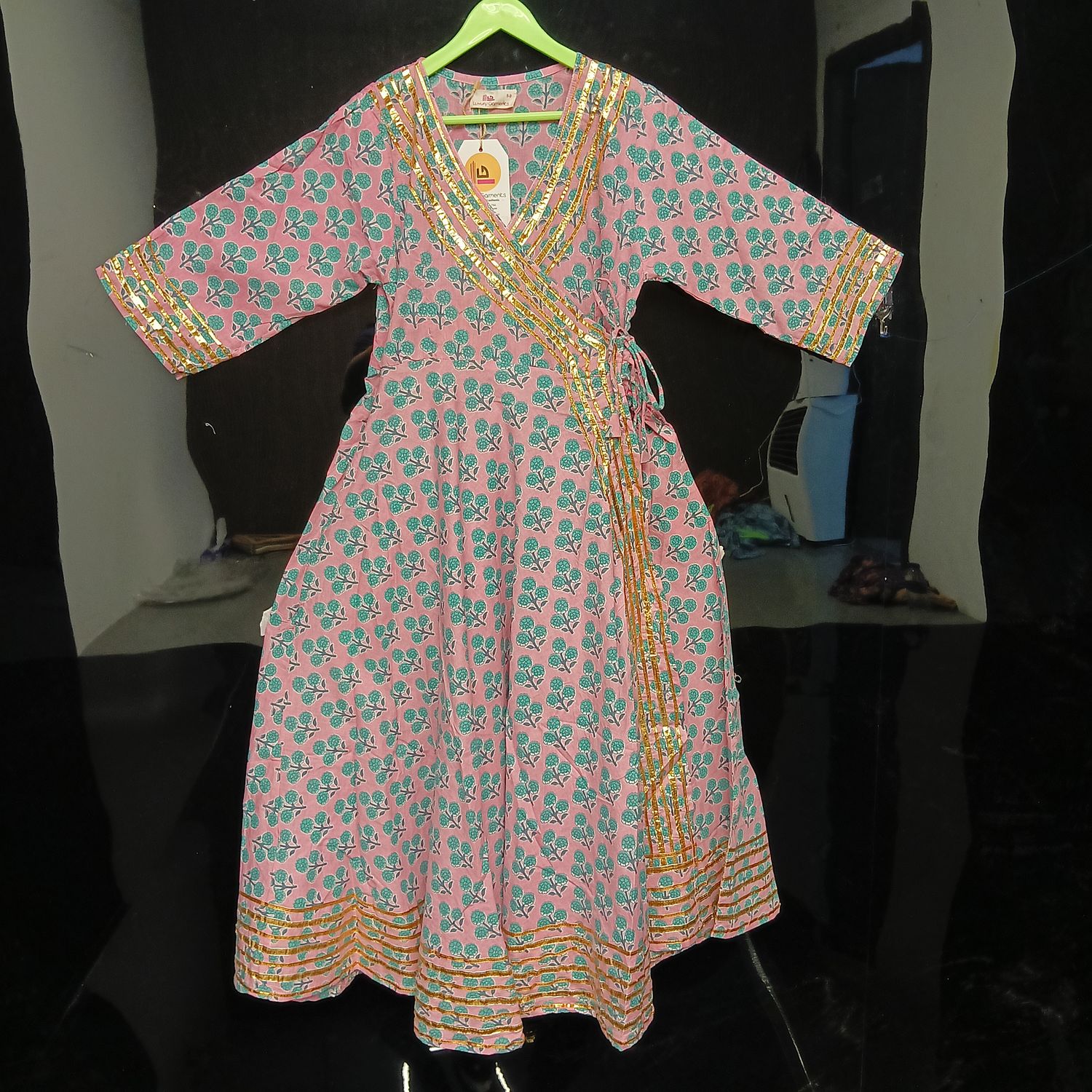 8-9 Year Priam Printed Cotton Girls Dress 42" Long Jalabiya