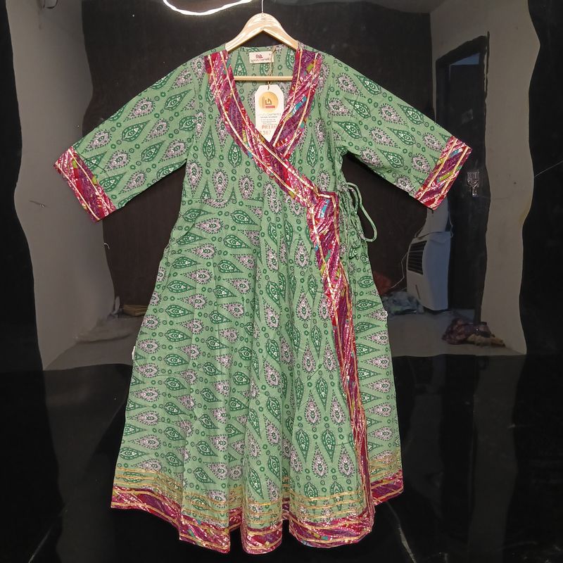 6-7 Year Priam Printed Cotton Girls Dress 34" Long Jalabiya