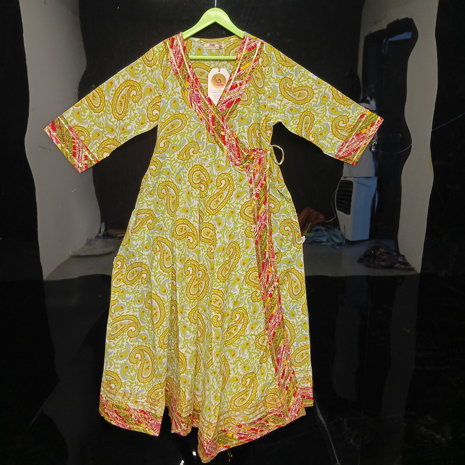 8-9 Year Priam Printed Cotton Girls Dress 42" Long Jalabiya