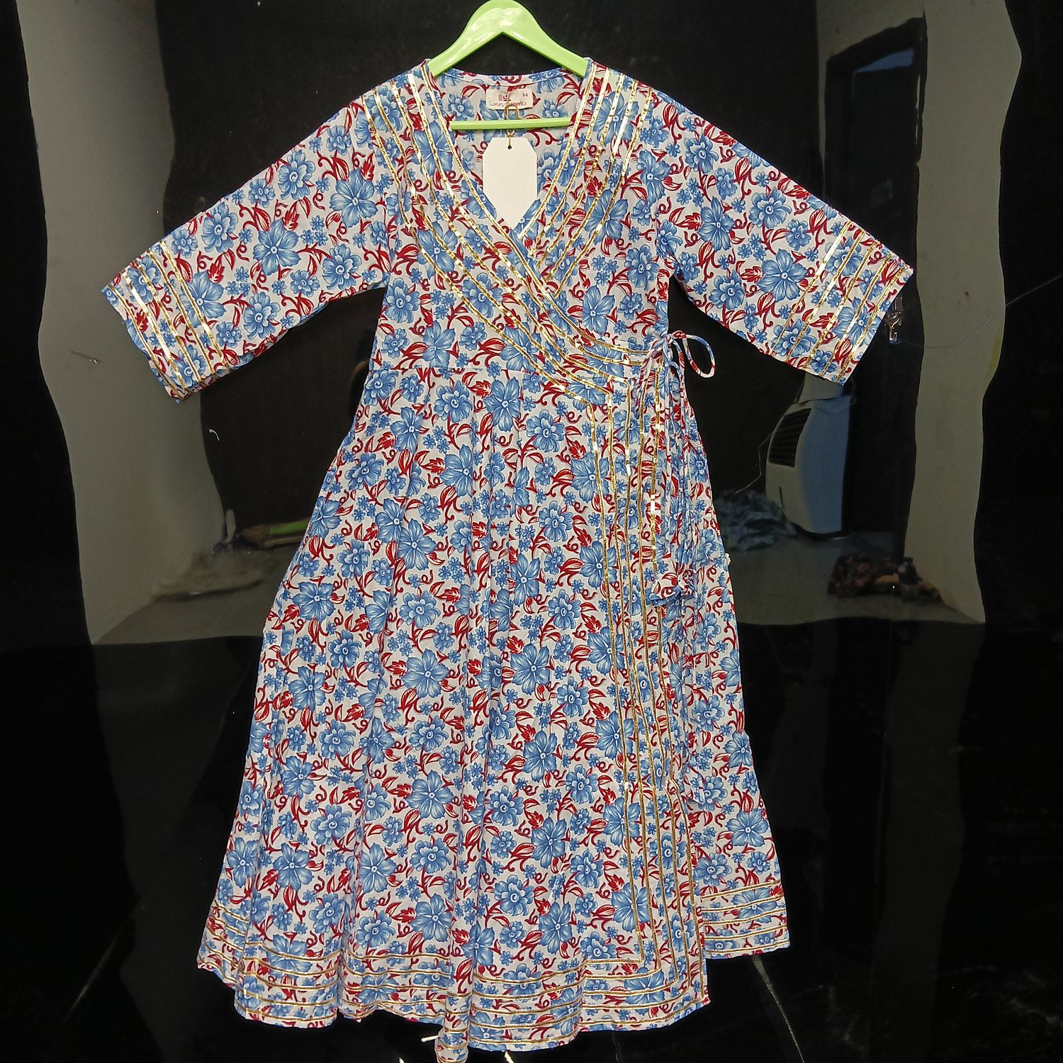 8-9 Year Priam Printed Cotton Girls Dress 42" Long Jalabiya