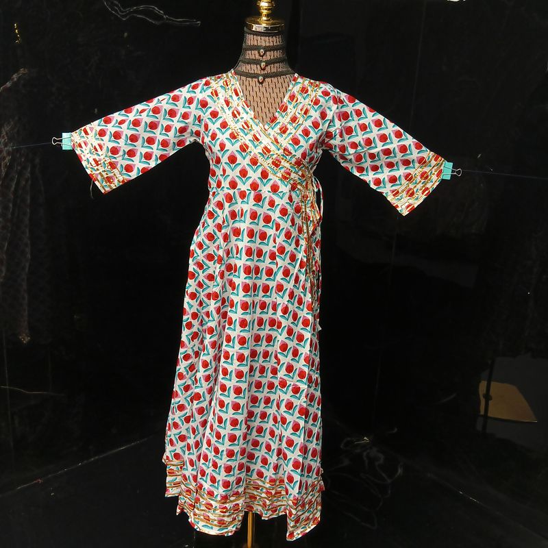 10-11 Year Priam Printed Cotton Girls Dress 46" Long Jalabiya