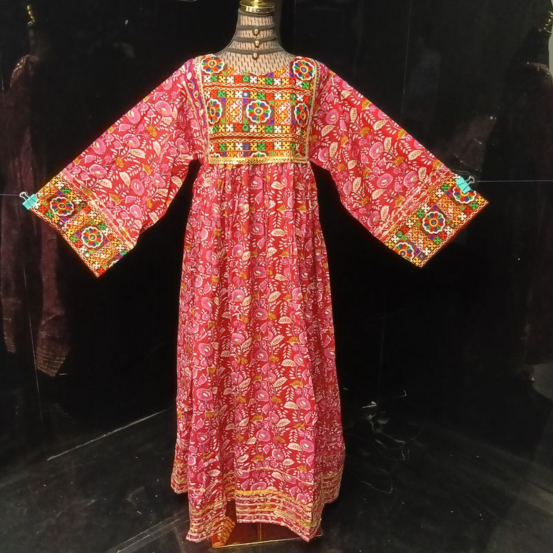 XS/S Banjara Printed Cotton Dress 54" Long Jalabiya