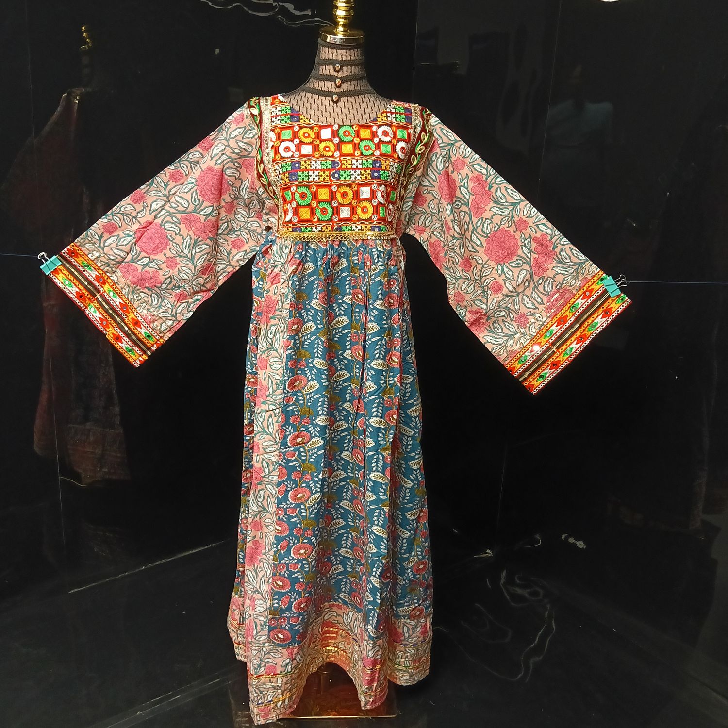 XS/S Banjara Printed Cotton Dress 54" Long Jalabiya