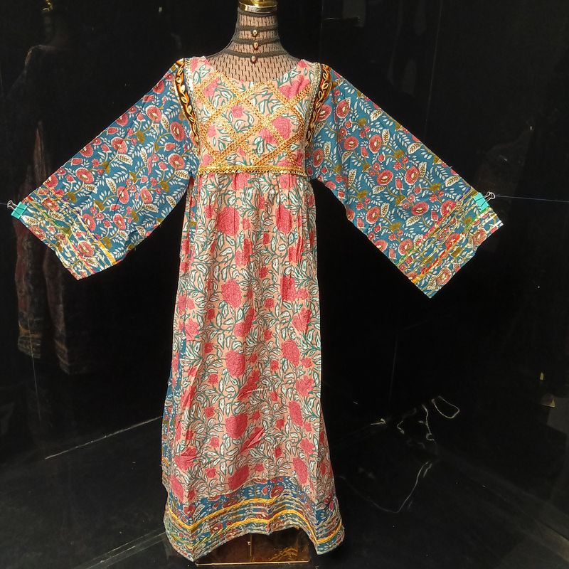 XS/S Banjara Printed Cotton Dress 54" Long Jalabiya