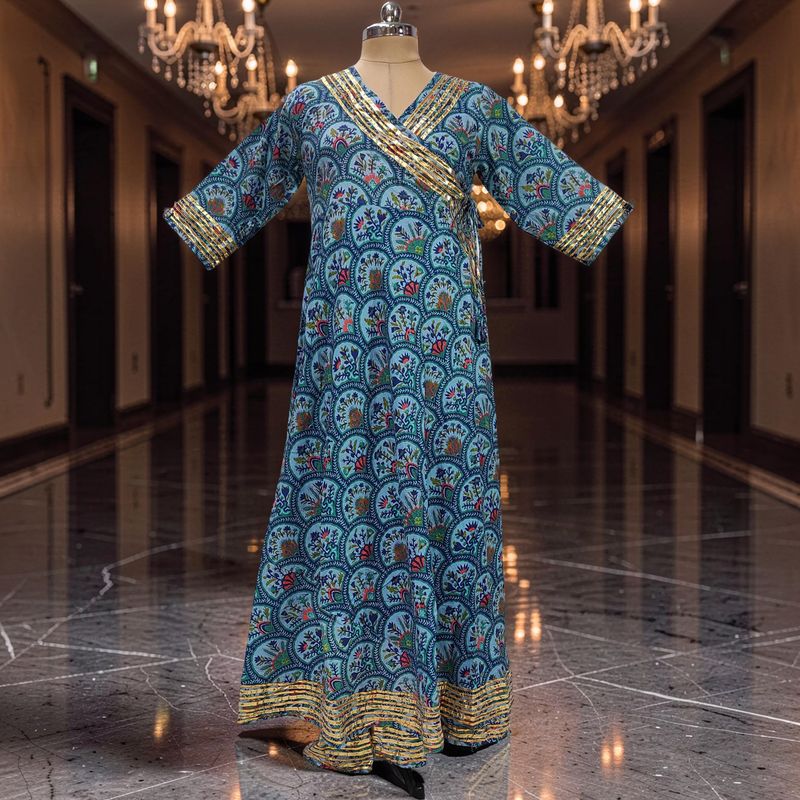 S-M Priam Cotton Dress 57" Long Jalabiya