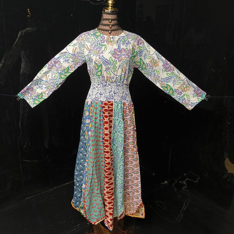 XS/S Zayna Printed Cotton Dress 54" Long Jalabiya