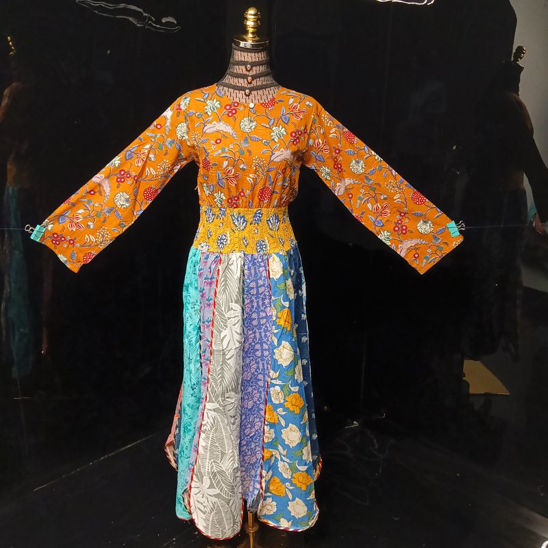 XS/S Zayna Printed Cotton Dress 54" Long Jalabiya