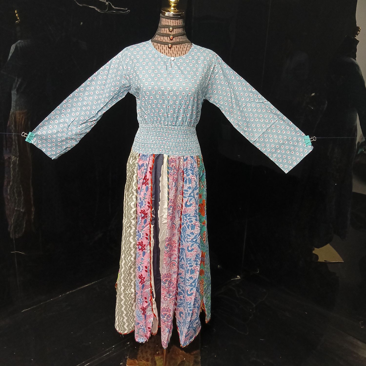 XS/S Zayna Printed Cotton Dress 54" Long Jalabiya