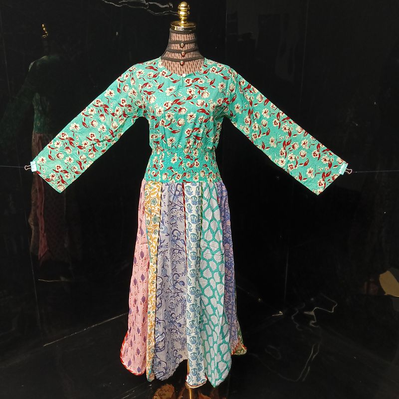 XS/S Zayna Printed Cotton Dress 54" Long Jalabiya