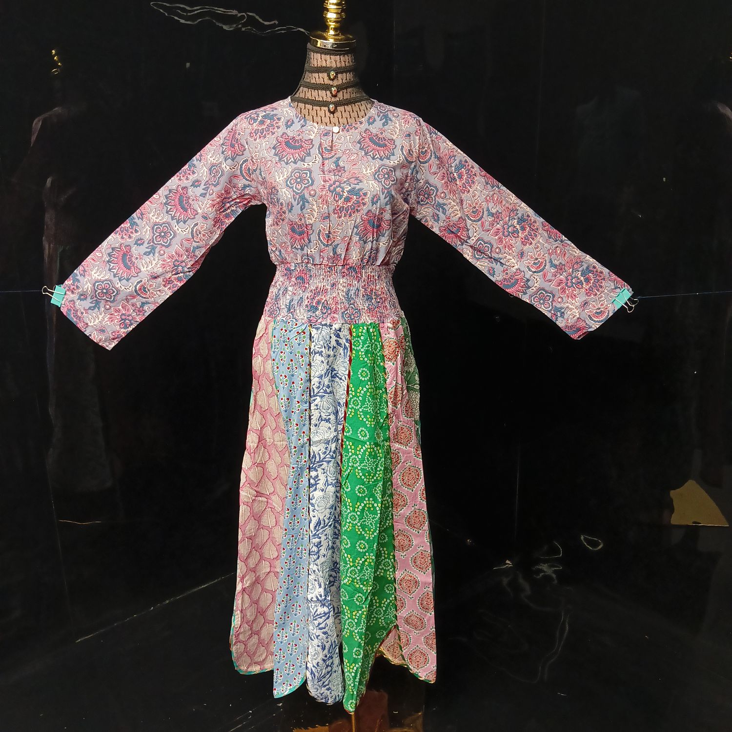 XS/S Zayna Printed Cotton Dress 54" Long Jalabiya