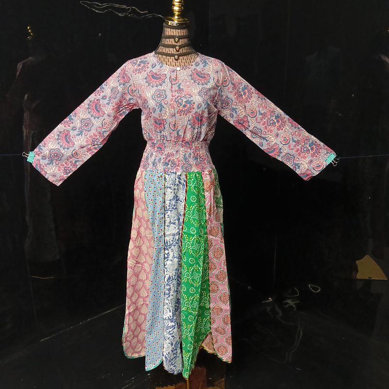 XS/S Zayna Printed Cotton Dress 54" Long Jalabiya